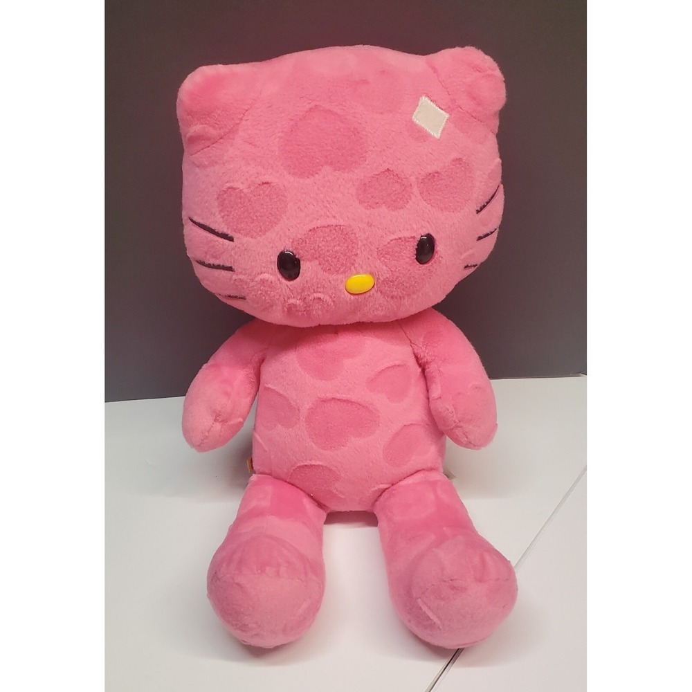 Build a‎ Bear Hello Kitty Limited Valentines Day Pink Hearts Plush Sanrio No Bow